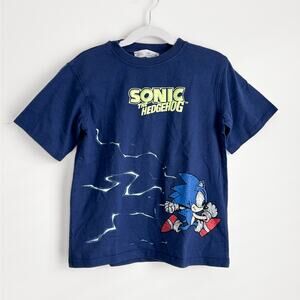 ZARA Sonic the Hedgehog Don't Stop Rolling T-Shirt in Size 6-7 Years Blue